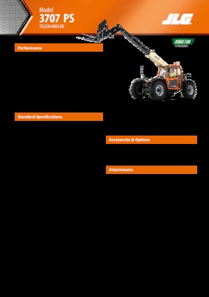 Телескопични манипулатори на материали JLG 3707 PS