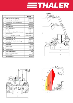 Телескопични манипулатори на материали Thaler 48 T 18