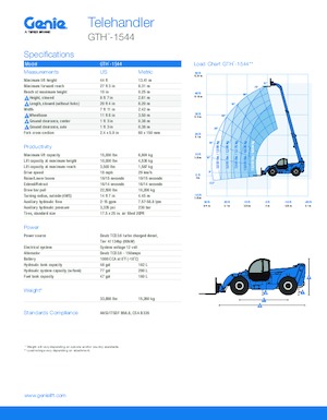 Телескопични манипулатори на материали Genie GTH-1544 