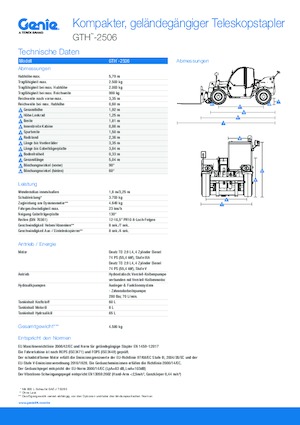 Телескопични манипулатори на материали Genie GTH-2506