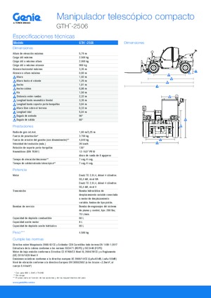 Телескопични манипулатори на материали Genie GTH-2506