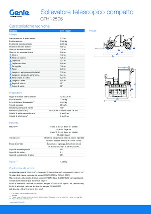 Телескопични манипулатори на материали Genie GTH-2506