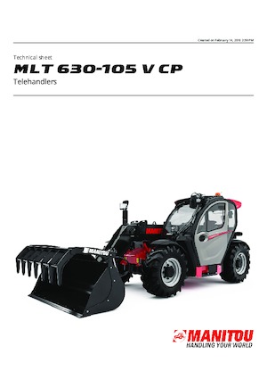 Телескопични манипулатори на материали Manitou MLT 630-105 V CP
