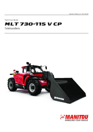 Телескопични манипулатори на материали Manitou MLT 730-115 V CP