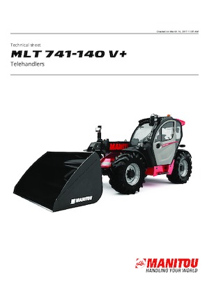 Телескопични манипулатори на материали Manitou MLT 741-140 V+