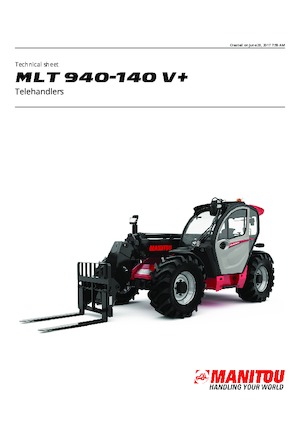 Телескопични манипулатори на материали Manitou MLT 940-140 V+