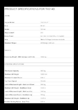 Телескопични манипулатори на материали Caterpillar TH314D