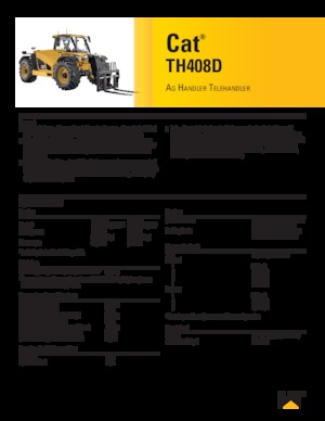 Телескопични манипулатори на материали Caterpillar TH408D