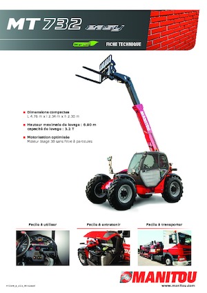 Телескопични манипулатори на материали Manitou MT 732-100 PS Comfort