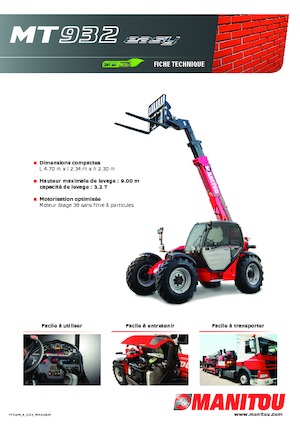 Телескопични манипулатори на материали Manitou MT 932 Easy