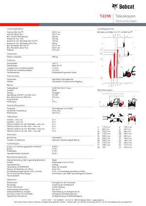 Телескопични манипулатори на материали Bobcat T 2250