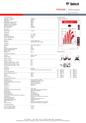 Телескопични товарачи с горна конструкция Bobcat TR 35160