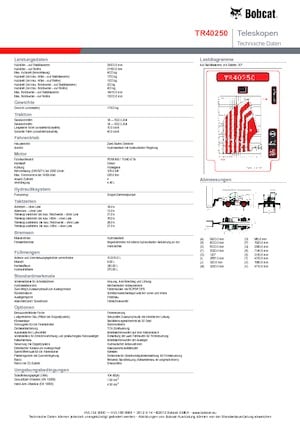 Телескопични товарачи с горна конструкция Bobcat TR40250