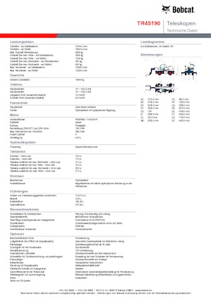 Телескопични товарачи с горна конструкция Bobcat TR45190