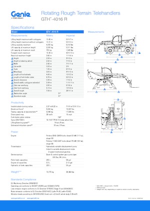 Телескопични товарачи с горна конструкция Genie GTH4016R