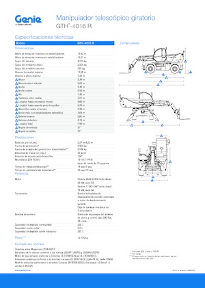 Телескопични товарачи с горна конструкция Genie GTH4016R