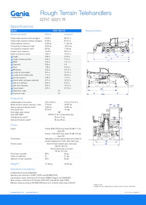 Телескопични товарачи с горна конструкция Genie GTH5021R
