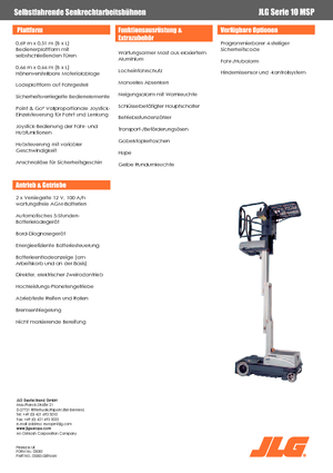 Подемници с единична вертикална мачта JLG 10MSP