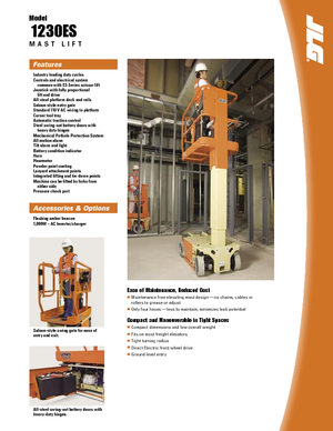 Подемници с единична вертикална мачта JLG 1230ES
