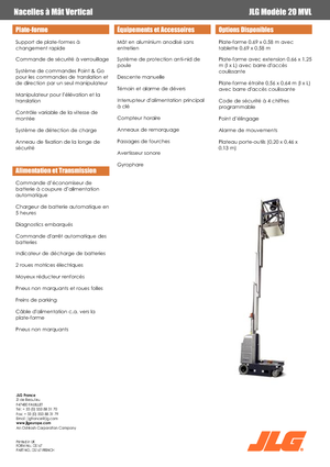 Подемници с единична вертикална мачта JLG 20MVL