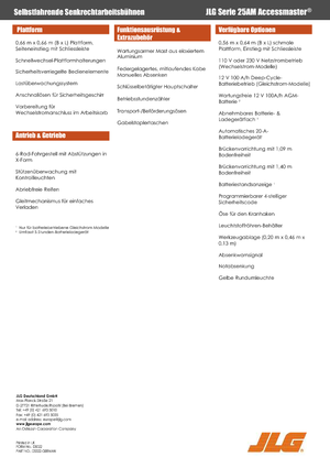 Подемници с единична вертикална мачта JLG 25AM