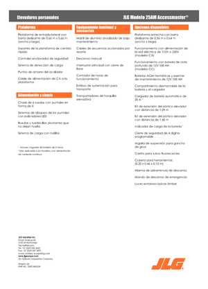 Подемници с единична вертикална мачта JLG 25AM