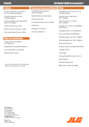 Подемници с единична вертикална мачта JLG 36AM