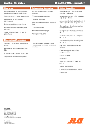 Подемници с единична вертикална мачта JLG 41AM
