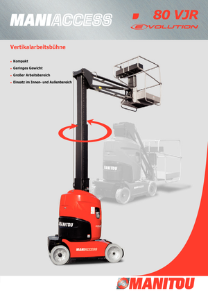 Подемници с единична вертикална мачта Manitou 80 VJR