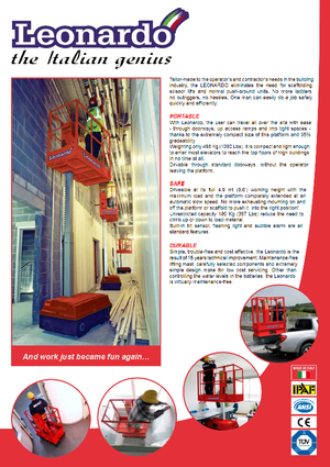 Подемници с единична вертикална мачта Bravi Leonardo Outdoor