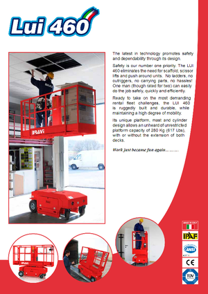 Подемници с единична вертикална мачта Bravi Lui 460