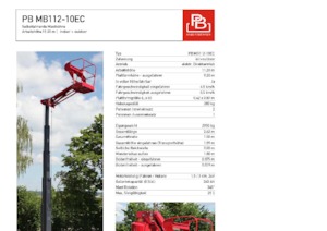 Подемници с единична вертикална мачта PB PB MB112-10EC