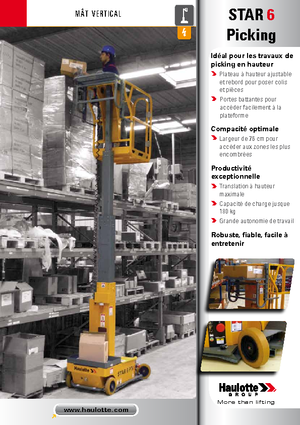 Подемници с единична вертикална мачта Haulotte Star 6 P