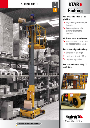 Подемници с единична вертикална мачта Haulotte Star 6 P