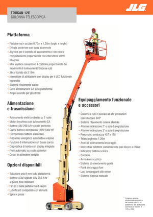 Подемници с единична вертикална мачта JLG-Toucan Toucan 12E