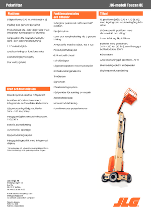 Подемници с единична вертикална мачта JLG-Toucan Toucan 8 E