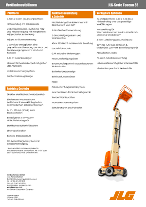Подемници с единична вертикална мачта JLG-Toucan Toucan 8 E