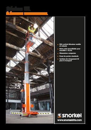 Подемници с единична вертикална мачта Snorkel UL40