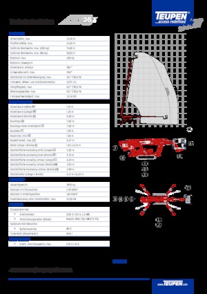 Пълзящи телескопични подемници TEUPEN LEO25Tplus