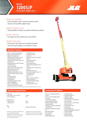Колесни телескопични подемници JLG 1200SJP