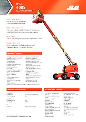 Колесни телескопични подемници JLG 400 S