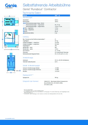 Колесни телескопични подемници Genie GRC-12 Runabout