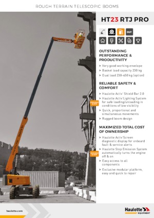 Колесни телескопични подемници Haulotte HT23 RTJ PRO