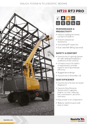 Колесни телескопични подемници Haulotte HT28 RTJ PRO