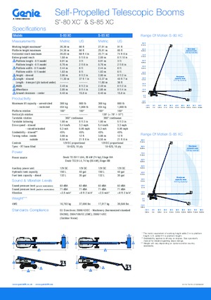 Колесни телескопични подемници Genie S 85 D