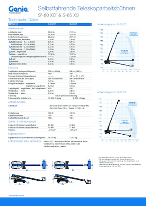 Колесни телескопични подемници Genie S-85 XC