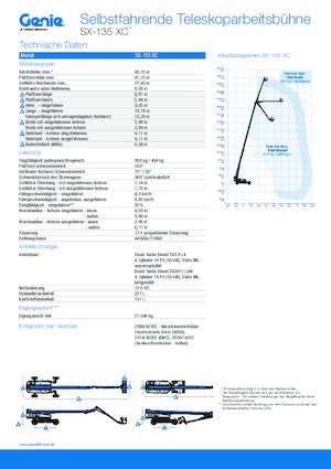 Колесни телескопични подемници Genie SX-135 XC