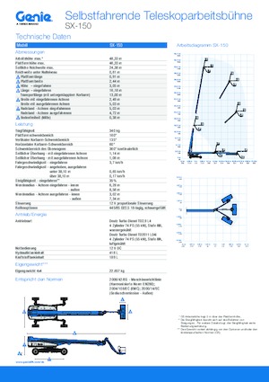 Колесни телескопични подемници Genie SX-150