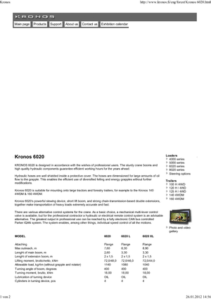 Кранове за товарене на дървен материал Kronos 6020 XL 