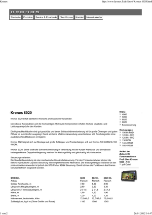 Кранове за товарене на дървен материал Kronos 6020 XL 